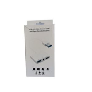 Adaptador Hub 3 En 1 Usb A Usb-c Auxilia
